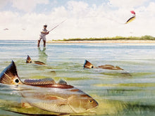 Load image into Gallery viewer, John Dearman 2007 Coastal Conservation Association CCA Stamp Print With Double Stamps - Brand New Super Custom Sporting  Frame