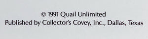 John P. Cowan 1991 Texas Quail Stamp Print With Stamp - Brand New Super Custom Sporting Frame
