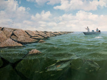 Load image into Gallery viewer, John Dearman The Jetty GiClee Full Sheet - Brand New Super Custom Sporting Frame