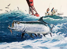 Load image into Gallery viewer, Al Barnes 1985 Gulf Coastal Conservation Association GCCA CCA Stamp Print With Stamp - Brand New Super Custom Sporting Frame