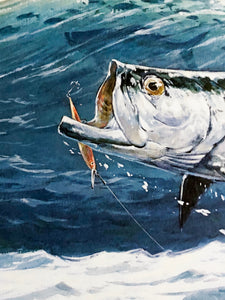 Al Barnes 1985 Gulf Coastal Conservation Association GCCA CCA Stamp Print With Stamp - Brand New Super Custom Sporting Frame