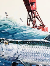 Load image into Gallery viewer, Al Barnes 1985 Gulf Coastal Conservation Association GCCA CCA Stamp Print With Stamp - Brand New Super Custom Sporting Frame