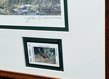 Load image into Gallery viewer, John Dearman 1997 Texas Wild Turkey Stamp Print With Double Stamps - Brand New Super Custom Sporting Frame