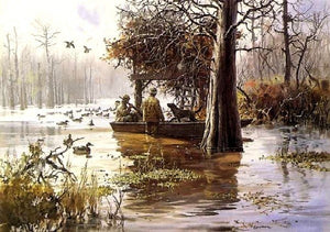 John P. Cowan High Blind Lithograph Year 1991 - Brand New Super Custom Sporting Frame