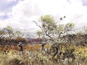 John P. Cowan - Trimming The Brush - Lithograph 1997 - Brand New Custom Sporting Frame