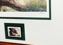 Load image into Gallery viewer, Al Agnew - 1990 Texas Wild Turkey Stamp Print With Stamp - Brand New Custom Sporting Frame