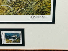 Load image into Gallery viewer, Al Barnes - 1987 Texas Saltwater Stamp Print With Stamp - Brand New Custom Sporting Frame