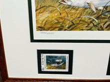 Load image into Gallery viewer, Al Barnes - 1987 Texas Saltwater Stamp Print With Double Stamps - Brand New Custom Sporting Frame