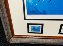 Load image into Gallery viewer, Al Barnes - 1996 Texas Saltwater Stamp Print With Double Stamps - Brand New Custom Sporting Frame