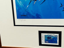 Load image into Gallery viewer, Al Barnes - 1996 Texas Saltwater Stamp Print With Stamp - Brand New Custom Sporting Frame