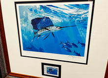 Load image into Gallery viewer, Al Barnes - 1996 Texas Saltwater Stamp Print With Stamp - Brand New Custom Sporting Frame
