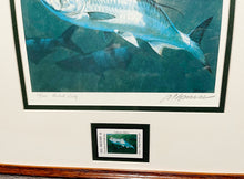 Load image into Gallery viewer, Al Barnes 2005 Texas Saltwater Stamp Print With Stamp Artist Proof - Brand New Custom Sporting Frame