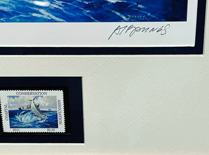 Al Barnes 2011 Coastal Conservation Association CCA Stamp Print With Stamp - Brand New Custom Sporting Frame