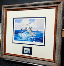 Load image into Gallery viewer, Al Barnes 2011 Coastal Conservation Association CCA Stamp Print With Stamp - Brand New Custom Sporting Frame