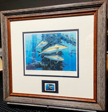 Load image into Gallery viewer, Al Barnes 2014 Coastal Conservation Association CCA Stamp Print With Stamp - Brand New Super Custom Sporting Frame