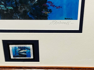Al Barnes 2014 Coastal Conservation Association CCA Stamp Print With Stamp - Brand New Super Custom Sporting Frame
