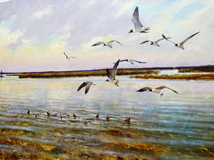 Al Barnes - Final Approach - Coastal Conservation Association CCA Lithograph - Brand New Custom Sporting Frame