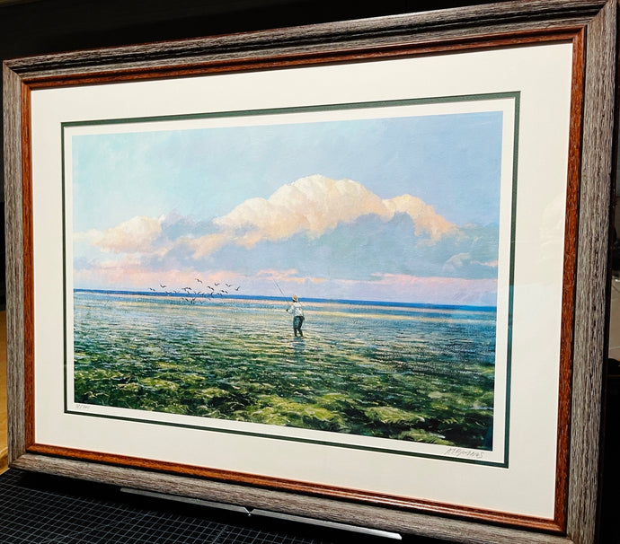 Al Barnes Flyfishing The Flats GiClee - Brand New Super Custom Sporting Frame
