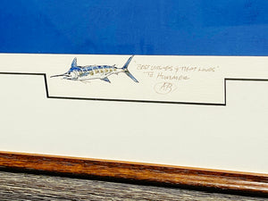 Al Barnes - Tournament Marlin - Rare Marlin Remarque - Brand New Custom Sporting Frame