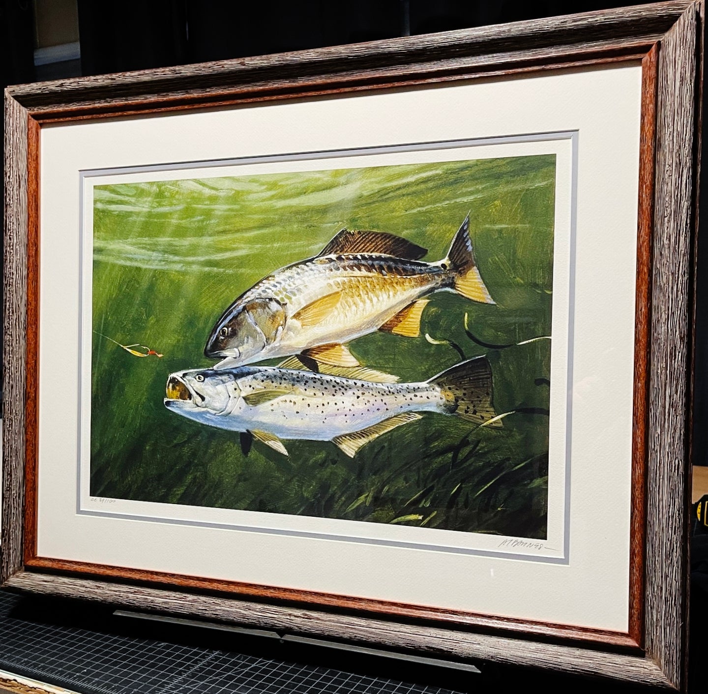 Al Barnes - Toss Up - Lithograph Very Rare - Brand New Custom Sporting Frame