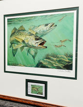 Load image into Gallery viewer, Calvin Carter - 2014 Texas Saltwater Stamp Print With Stamp - Brand New Custom Sporting Frame