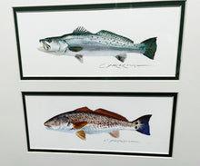Load image into Gallery viewer, Chance Yarbrough 2016 Coastal Conservation Association CCA Stamp Print Artist Proof With Double Stamps With Two Original Watercolor Inlays - Brand New Super Custom Sporting Frame