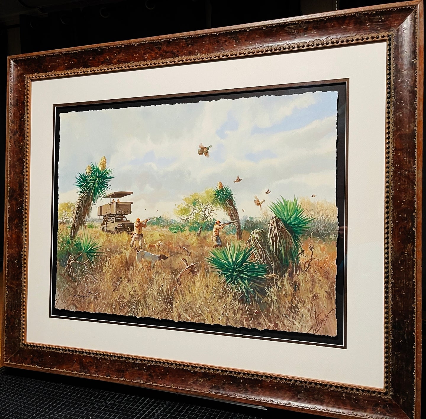 Chance Yarbrough - Benevides Quail - Artist Proof FS GiClee - Brand New Custom Sporting Frame