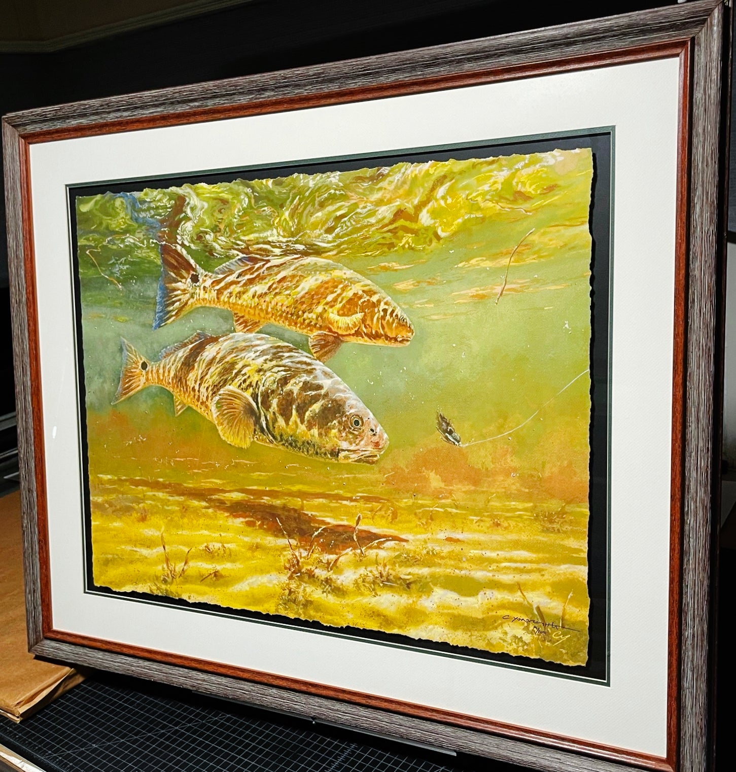 Chance Yarbrough Black Crab Reds GiClee Full Sheet - Brand New Super Custom Sporting Frame