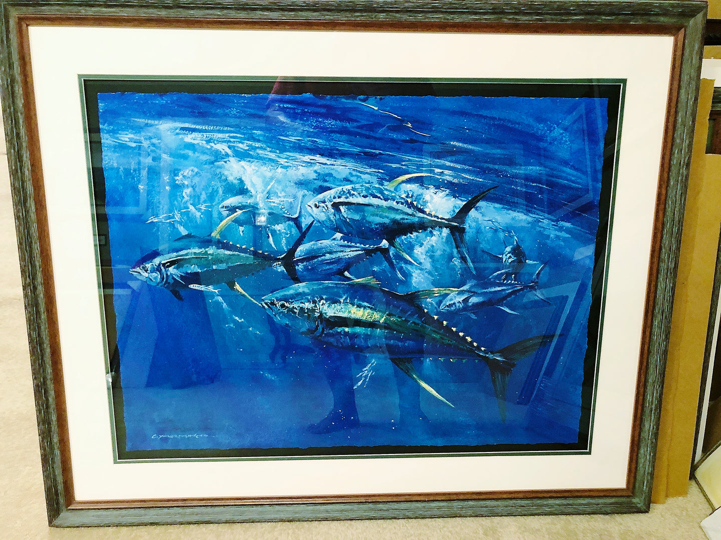 Chance Yarbrough - Epic - GiClee - Yellowfin Tuna - Brand New Custom Sporting Frame