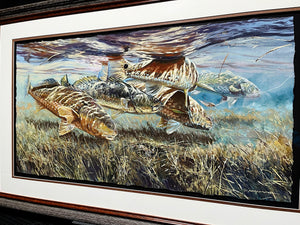 Chance Yarbrough - Fence Lake Frenzy - GiClee Artist Proof - Brand New Custom Sporting Frame