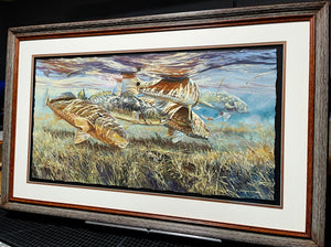 Chance Yarbrough - Fence Lake Frenzy - GiClee Artist Proof - Brand New Custom Sporting Frame