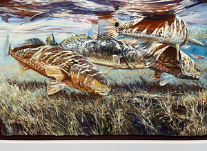 Chance Yarbrough - Fence Lake Frenzy - GiClee Artist Proof - Brand New Custom Sporting Frame