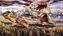 Load image into Gallery viewer, Chance Yarbrough - Fence Lake Frenzy Rockport Art Poster 2015 - Redfish &amp; Speck - Brand New Custom Sporting Frame