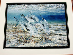 Chance Yarbrough - Rag Head Permit - Half Sheet GiClee - Permit Fishing - Brand New Custom Sporting Frame