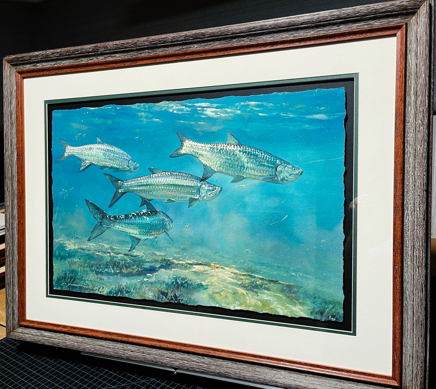 Chance Yarbrough - Saltwater Silversides - HS GiClee - Tarpon Fishing - Brand New Custom Sporting Frame