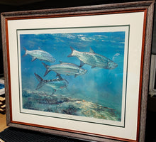 Load image into Gallery viewer, Chance Yarbrough - Saltwater Silversides - Lithograph AP - Tarpon - Brand New Custom Sporting Frame  *** FALL SPECIAL  ***