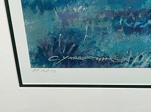 Chance Yarbrough - Saltwater Silversides - Lithograph AP - Tarpon - Brand New Custom Sporting Frame  *** FALL SPECIAL  ***