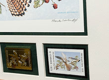 Load image into Gallery viewer, Charles Beckendorf - 1988 Texas Non-Game Medallion Edition Stamp Print With Double Stamps - Brand New Custom Sporting Frame