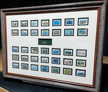 Load image into Gallery viewer, Complete Set Coastal Conservation Association, CCA Stamps 1983 To 2017 Shadow Box With Spoon - Brand New Custom Sporting Frame
