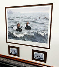 Load image into Gallery viewer, Daniel Smith 1990 Ducks Unlimited Stamp Print With Double Stamps - Brand New Super Custom Sporting Frame