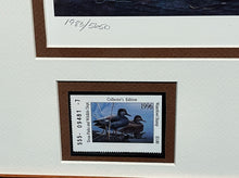 Load image into Gallery viewer, Daniel Smith - 1996 Texas Texas Waterfowl Stamp Print With Double Stamps - Brand New Custom Sporting Frame