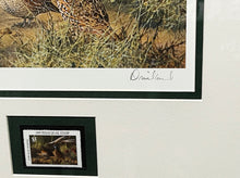 Load image into Gallery viewer, David Drinkard - 1995 Texas Quail Stamp Print With Stamp - Brand New Custom Sporting Frame