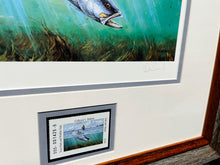 Load image into Gallery viewer, David Drinkard - 1998 Texas Saltwater&quot; Stamp Print With Stamp - Brand New Custom Sporting Frame