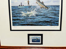 Load image into Gallery viewer, David Drinkard - 2007 Texas Saltwater Stamp Print With Stamp - Brand New Custom Sporting Frame