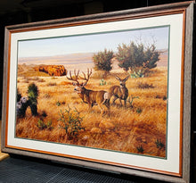 Load image into Gallery viewer, David Drinkard - Texas Mulie&#39;s - Canvas On Board Print - Brand New Custom Sporting Frame