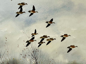 David Hagerbaumer - Widgeon Pitchin' In - Original Acrylic Painting - Brand New Custom Sporting Frame