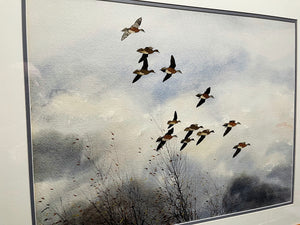 David Hagerbaumer - Widgeon Pitchin' In - Original Acrylic Painting - Brand New Custom Sporting Frame