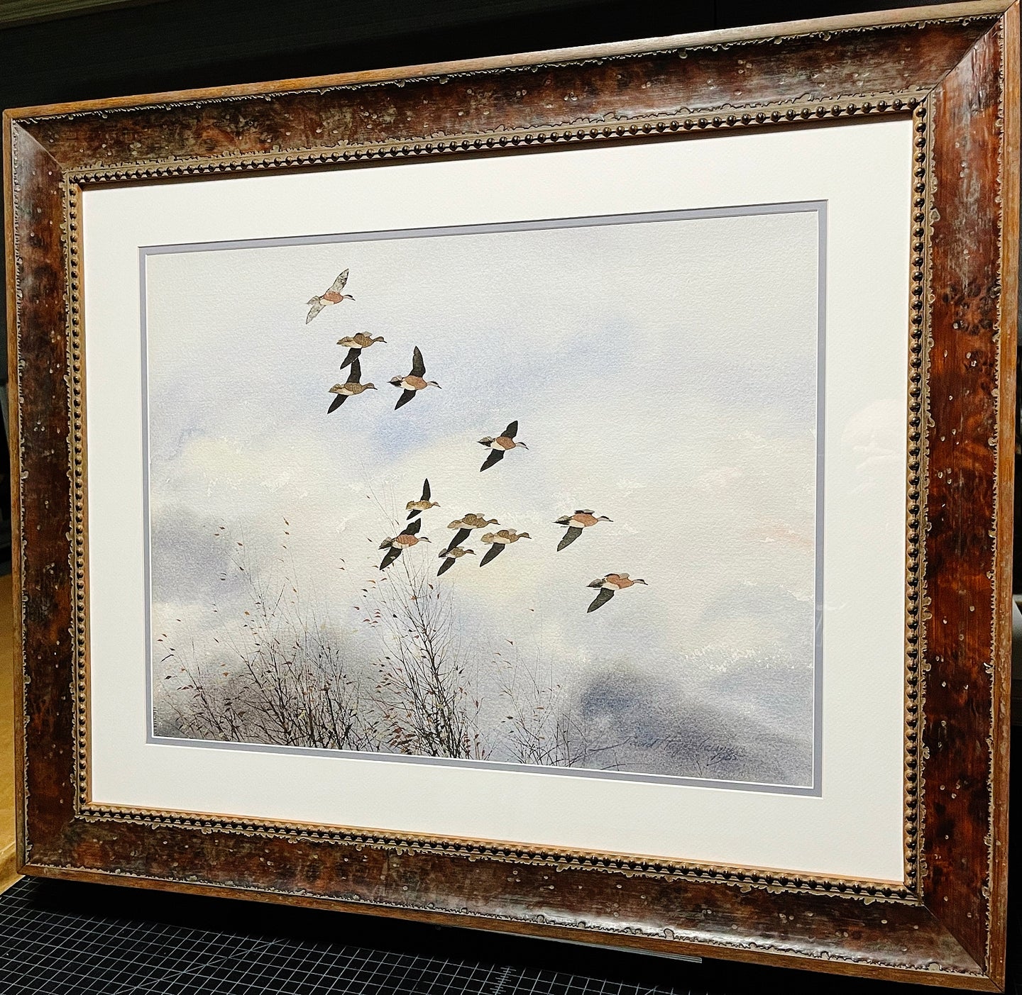 David Hagerbaumer - Widgeon Pitchin' In - Original Acrylic Painting - Brand New Custom Sporting Frame