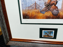 Load image into Gallery viewer, David Maass - 1982 International Quail Foundation Stamp Print With Stamp - Brand New Custom Sporting Frame