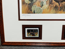 Load image into Gallery viewer, David Maass - 1986 Texas Turkey Stamp Print With Double Stamps - Brand New Custom Sporting Frame